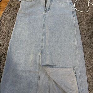 Light Blue maxi Denim Skirt
